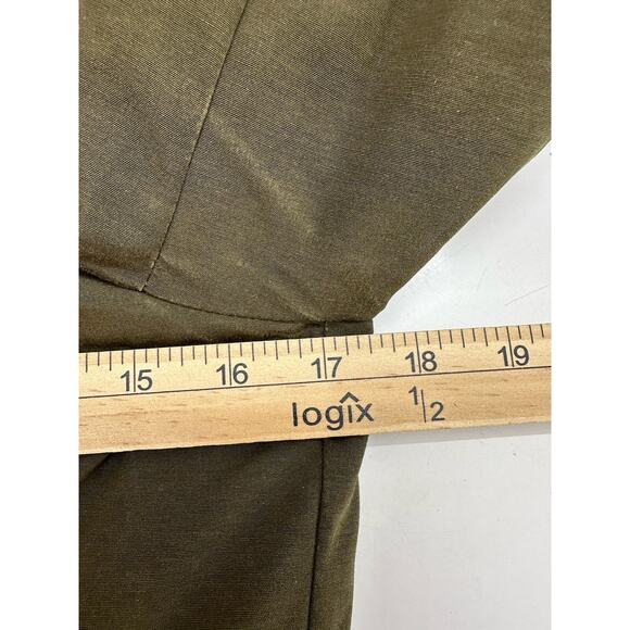 Womens DKNY Jacket Size XS Green Hooded Hidden Zip Up - Picture 15 of 16